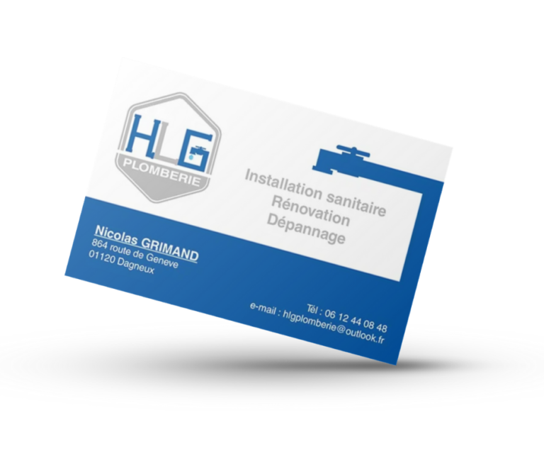 Carte de visite de Nicolas Grimand pour l'entreprise HLG PLOMBERIE